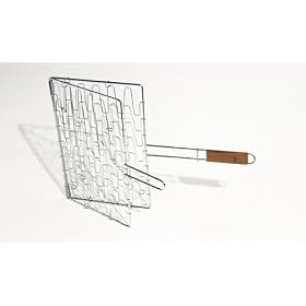 Outset QC73, Flex Grill Basket w rosewood handle (chrome 25) by Outset