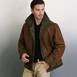 Men's Landing Navy B-3 Shearling Bomber Jacket - Black X-Large