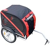 Aosom Elite Pet Bike Carrier / Trailer - Red / Black