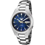 Seiko Men's 5 Automatic SNK615K Silver Stainless-Steel Automatic Watch with Blue Dialby Seiko