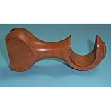 Round Center Support Bracket in Estate Oak finish for a 1-3/8" dowel rod - 1/pack [CAPITOL CITY LUMBER]