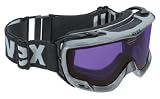 UVEX Orbit Optic Over-the-Glasses Ski Goggles,Anthracite Frame with Double Psycho Lens