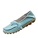 Maybest Women Work Comfort Leather Lace-Up Loafer Flats Pumps