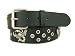 Black Snap on Scorpions and Grommets Leather Belt