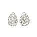 14K Yellow Gold 1/3 ct. Diamond Teardrop Shaped Fashion Earrings