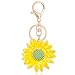 QTKJ Sunflower Keychain Metal Key Ring Handbags Purse Bag Car Pendant Decoration Gift