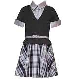 Girls Fall Clothes BLACK Short Sleeve DOT Dress RARE EDITIONS Girl 7-14