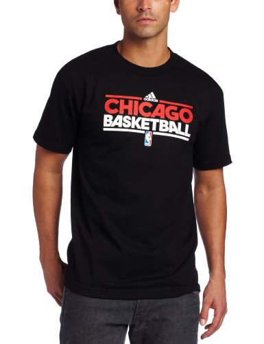 NBA Chicago Bulls Practice Short Sleeve Tee (Black, Large)