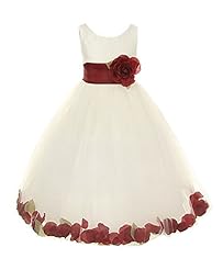 Girls Lace Polyester/Satin/Tulle Flower-Girl Dress/Pageant Dress  With a Sash 