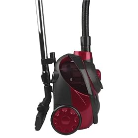 Kalorik VC-16107 10-Amp Cyclone Vacuum Cleaner, Red Spray/Black