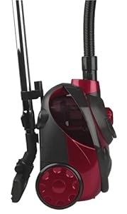   Kalorik VC-16107 10-Amp Cyclone Vacuum Cleaner, Red Spray/Black