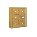 Salsbury Industries 3809D-05GFP 4C Surface Mounted Horizontal Mailbox, Front Loading, Double Column, 5 MB3 Doors, Private Access, Gold