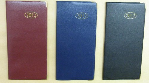  Leather Effect 2012 Slim Size Pocket Diary Week To View - With Metal Corners cd cover
