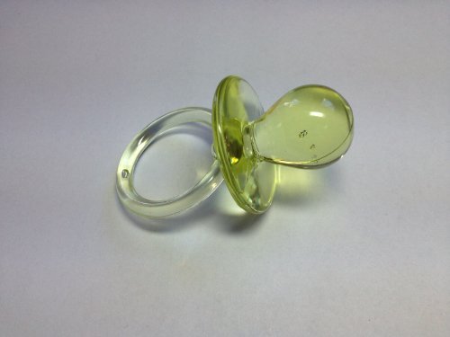 Bonka Bird Toys 24 Pcs 1.75" Yellow Pacifiers Baby Shower Party Game Decoration Wedding Favors Craft Game