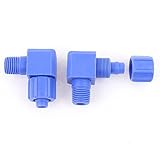 uxcell　2個入り　12.8mm　エアホースコネクタ　取り付けオスエルボ　空気圧クイック　12mm外径