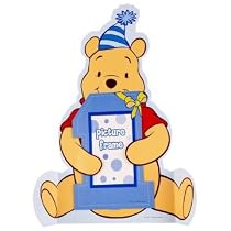 Pooh's 1st Birthday Boy Photo 11in Centerpiece