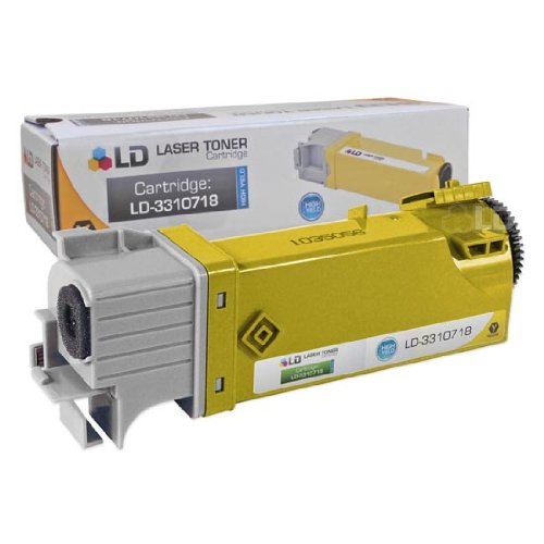 LD © Compatible Toner to Replace Dell D6FXJ / 331-0718 High Yield Yellow Toner Cartridge for your Dell 2150 & 2155 Color Laser Printers On Sale