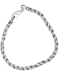 4mm Byzantine Chain Bracelet in Sterling Silver, 8.25 Inch