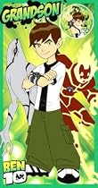 Ben 10 - Grandson Birthday Card With Badge