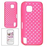 Hot Pink Soft Plastic Woven Pattern Cover for Nokia N5230 5233