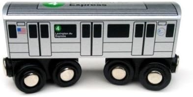 Munipals NYC Subway 4 Car Toy Train Wooden Railway Compatible by Munipals