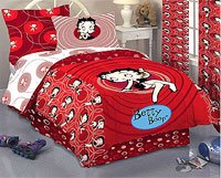 Betty Boop - Red Bedding Set - Girls Twin/Single Size