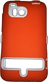 Body Armor military grade Case for HTC Thunderbolt - 1 Pack - Bulk Packaging - White/Orange