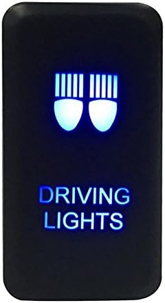 12V Rocker Switch SPST Push Button Driving Lights Blue for Toyota Car Auto for Toyota Button Light Switch