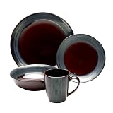 Joseph Abboud Mahogany Circles 16-Piece Dinnerware Set, Service for 4