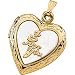 14K Yellow Gold Heart Design "I Love You" Locket