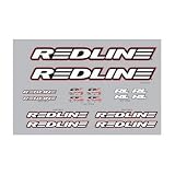 REDLINE Complete BMX Frame Decal Set White.