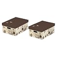 NIPS 119267350 BUTTERFLY Aufbewahrungsbox mit Deckel, B 32,0 x T 45,5 x H 19,0 cm, 2er Packung, mehrfarbig