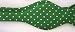 100% Silk Green & White Polka Dot Bow Tie