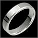 Didier - Exclusive 5mm Wide Platinum Wedding Band with Bevelled Edge - Custom Made for Him & Her.