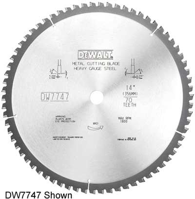 cheap DEWALT DW7747  14-Inch 70 Tooth Heavy Gauge Ferrous Metal Cutting Saw Blade with 1-Inch Arbor