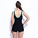 Tirain Women's Boyleg One Piece Swimsuit Boxer Shorts Scoopback Slimming Athletic Swimwear