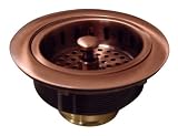 Yosemite Home Decor CSD3-1/2 Strainer Drain for Copper Farmhouse and Kitchen Sinks, 4-1/2-by-4-1/2-by-2-3/4-Inch, Copper