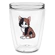 Kitty (Brown & Black) 16 oz Insulated Beverage Tumbler, Clear
