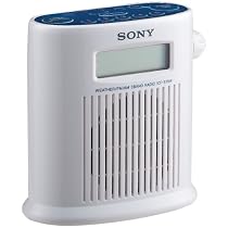 Sony ICFS79W AM/FM/Weather Band Digital Tuner Shower Radio (White)