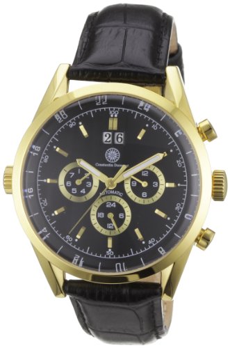 Constantin Durmont Herren-Armbanduhr XL Carson AnalogAutomatik Leder CD-CARS-AT-LT-GDGD-BK Preisvergleich
