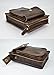 Le'aokuu Mens Genuine Leather Fanny Messenger Shoulder Satchel Waist Bag Pack (Dark Brown)