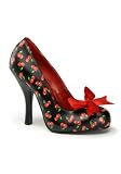 Pinup Couture CUTIEPIE-06, 4 1/2 Inch Heel Pump With Satin Bow