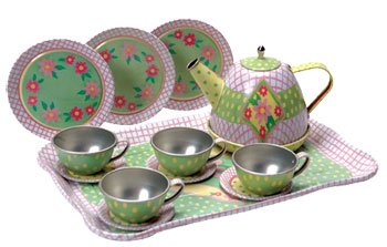CHILDRENS TIN TEA SET