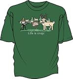 No Hunting - Life is Crap T-Shirt 100% Cotton Short Sleeve Shirt for Teens and Adults