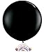 PMU Premium Latex Balloons - Jumbo Size Balloons for Birthdays, Wedding Parties, Baby Shower, Indoor & Outdoor Party Events & Decoration Supplies - Made in USA, 36 Inch Pitch Black, Pkg/3