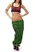Sexy Damen Hose Sporthose Fitnesshose Jogginghose Sweathose Sweatpants Collage Baseball Style in 6 Farben , Größe:M;Farbe:Grün