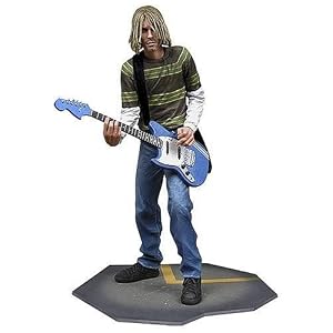 Kurt Cobain 7 inch Action Figure with Skyblue Guitar by NECA by 