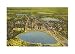 Aerial View, Lakeland, Florida Art Poster Print, 17x11