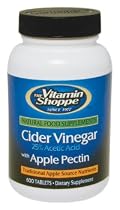 Vitamin Shoppe - Cider Vinegar With Apple Pectin, 600 tablets