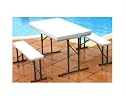 Camping/Caravan/BBQ/Picnic Ascot Folding Table & Bench